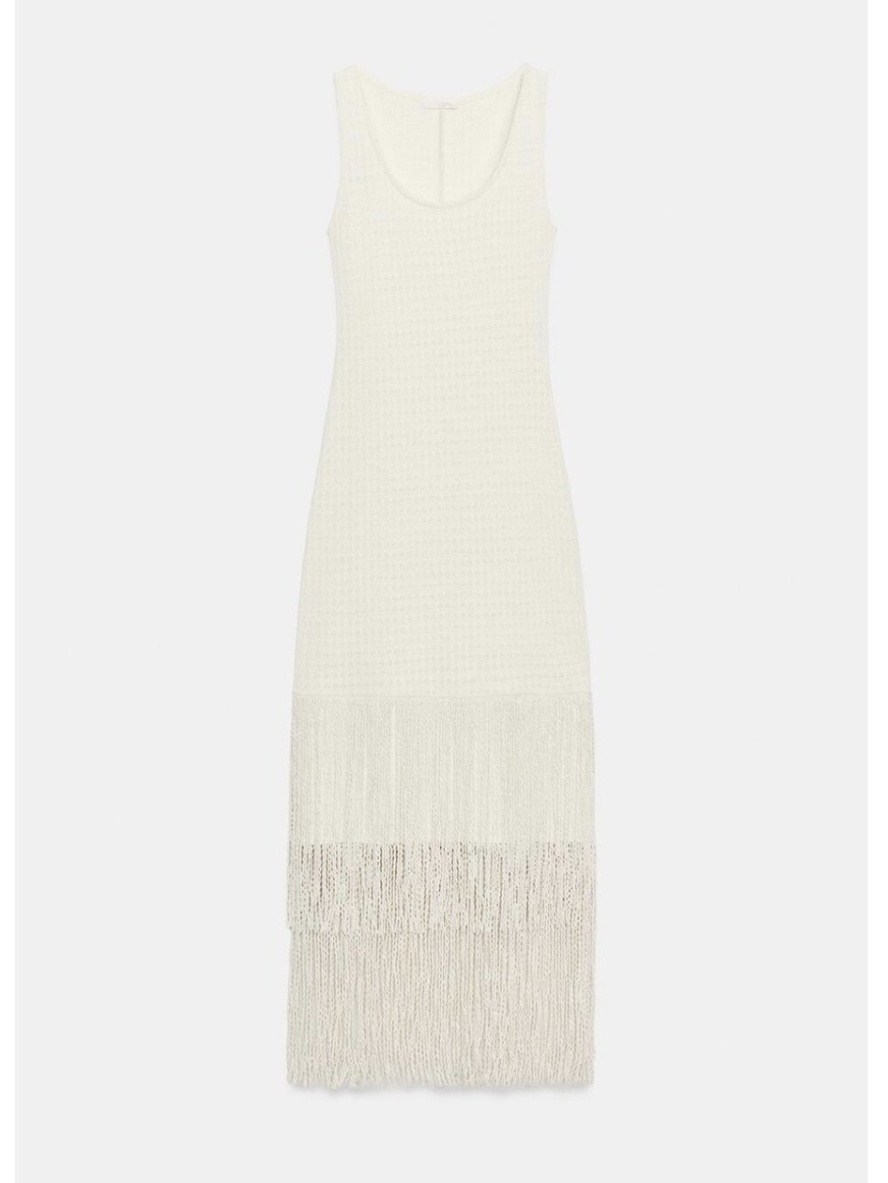 TEXTURED FRINGED DRESS - Picture 6 of 8
